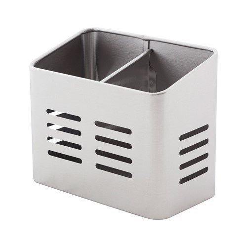 BOTE UTENSILIOS QUTTIN 2 CAVIDADES INOX 16X9X13CMS
